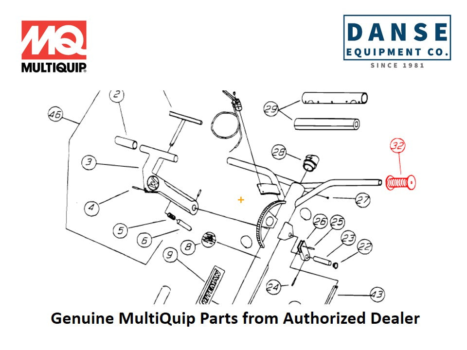 0189, 20478 Handle Grip For C4-Series Whiteman Walk-Behind Power Trowels By Multiquip