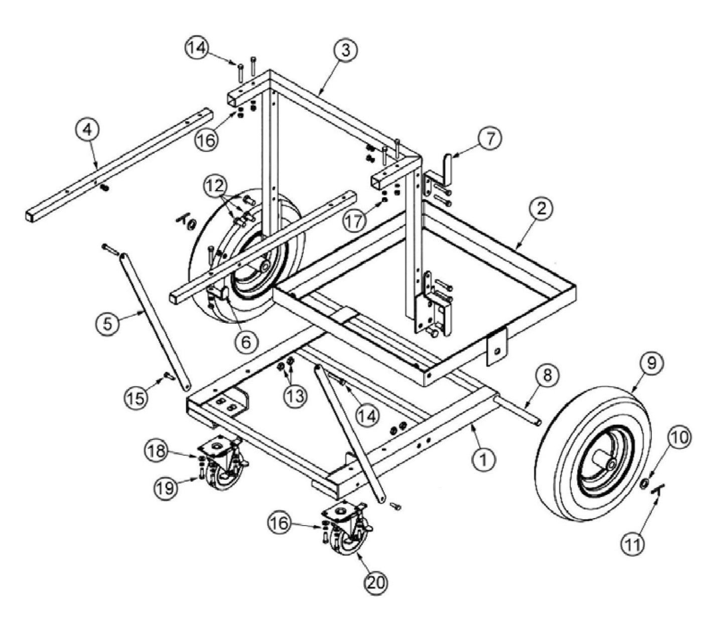 PS7560XL Push Cart Assembly Parts