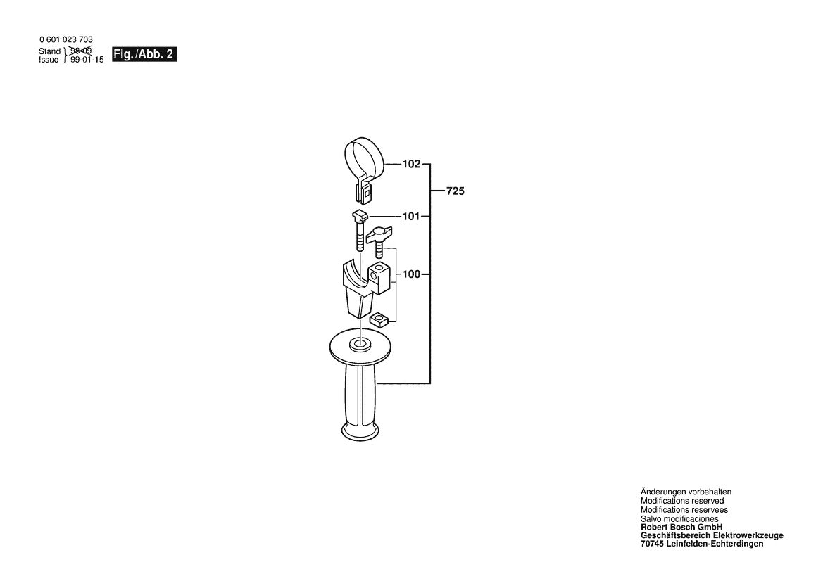 GBM13HRE (0601023703) Bosch 220-240 Volt 1 Bosch Electric Drill Parts Diagram