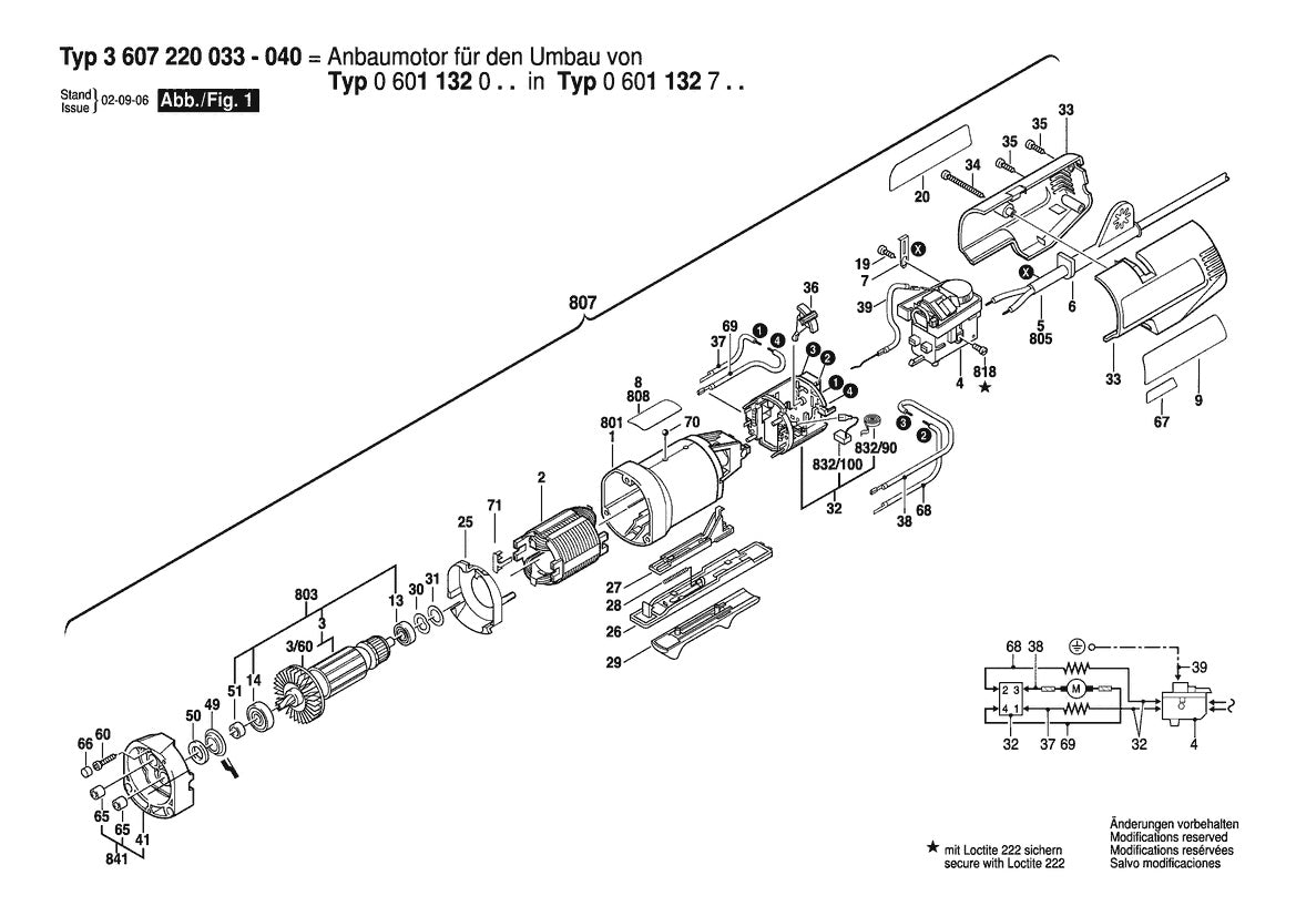 601132034 Bosch Electric Drill Parts Diagram