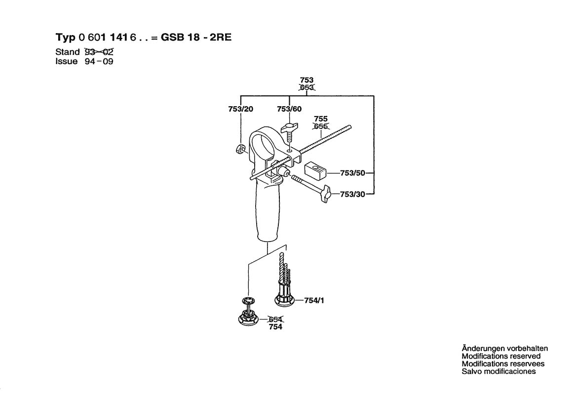1141VSR (0601141639) Bosch 1 Bosch Hammer Drill Parts Diagram