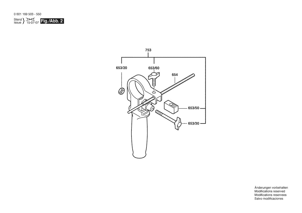 601169503 Bosch Electric Drill Parts Diagram