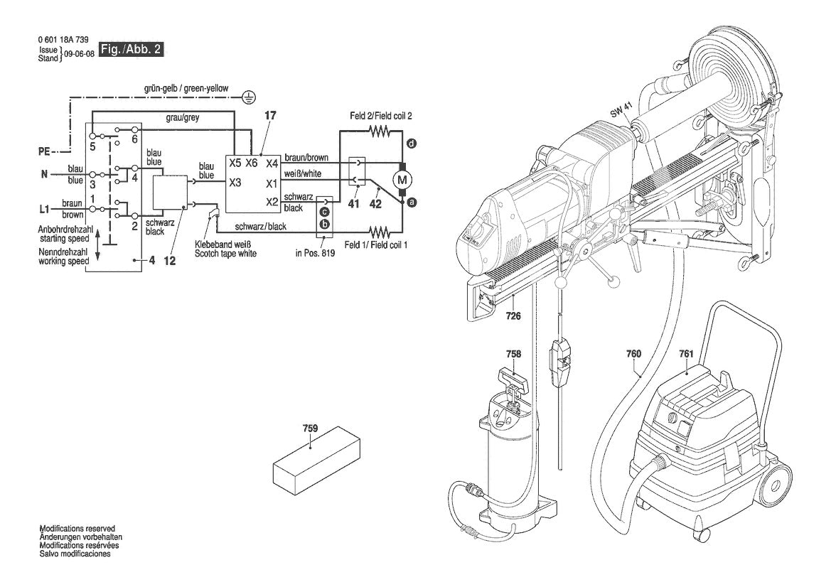 060118A739 Bosch Electric Drill Parts Diagram
