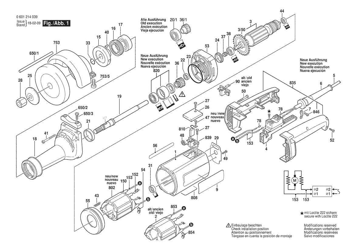 601214039 Bosch Grinder Parts Diagram
