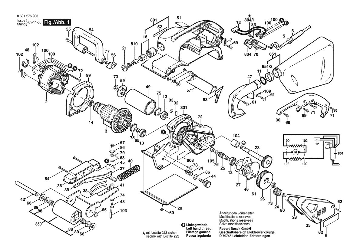 601276903 Bosch Sander Parts Diagram