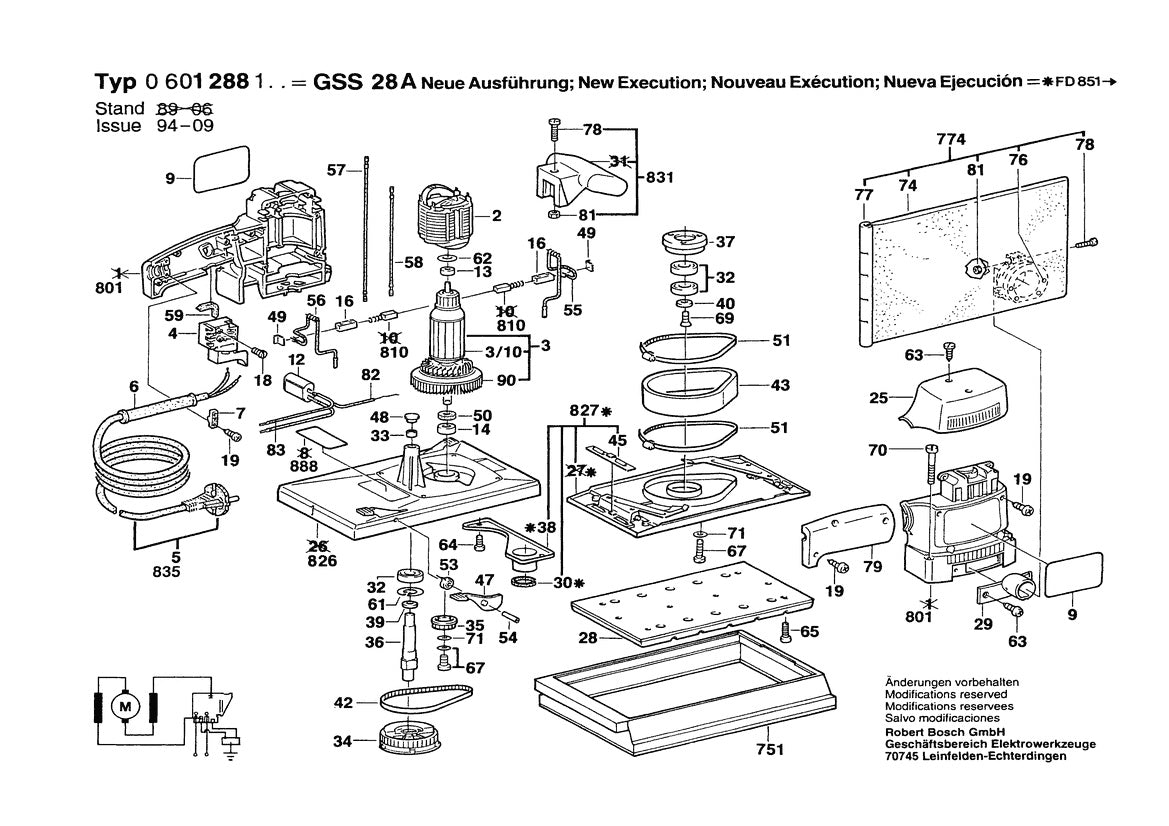 601288139 Bosch Sander Parts Diagram