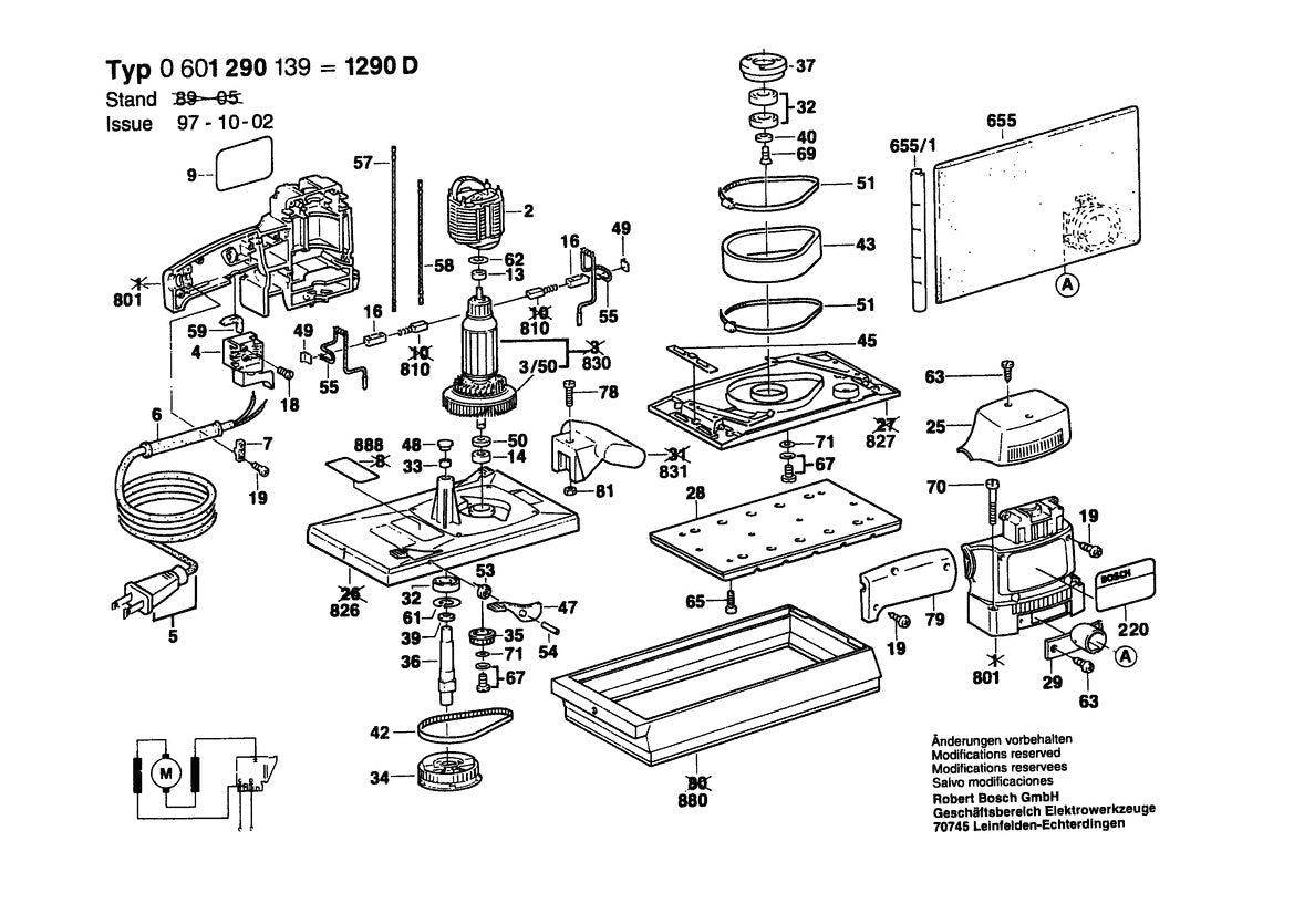 601290139 Bosch Sander Parts Diagram