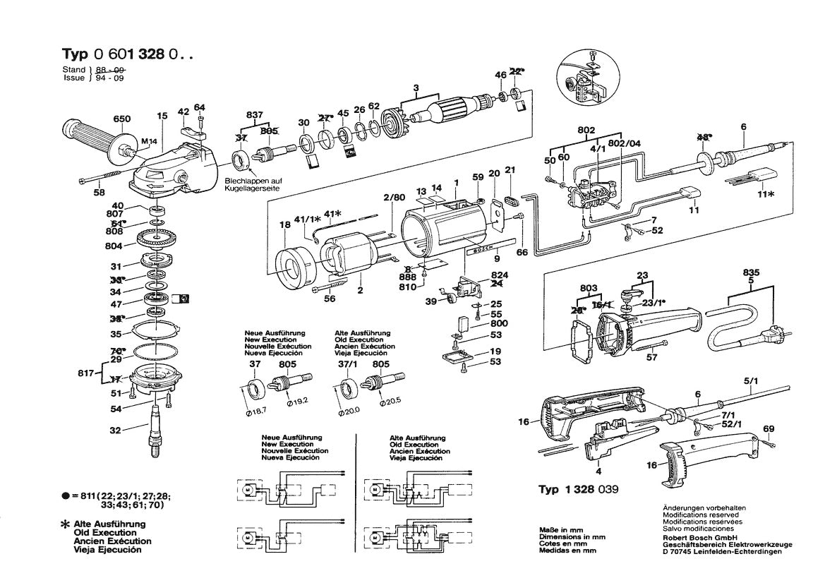 601328039 Bosch Grinder Parts Diagram