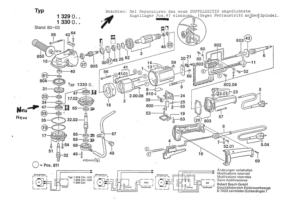 601329039 Bosch Grinder Parts Diagram