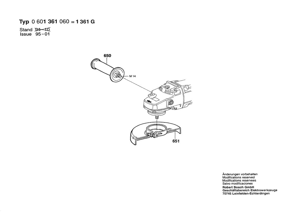601361060 Bosch Grinder Parts Diagram