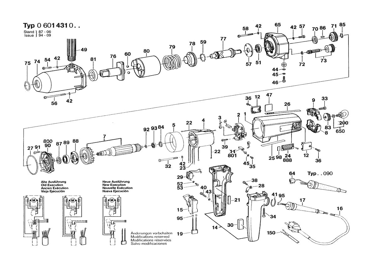 601431034 Bosch Impact Wrench Parts Diagram