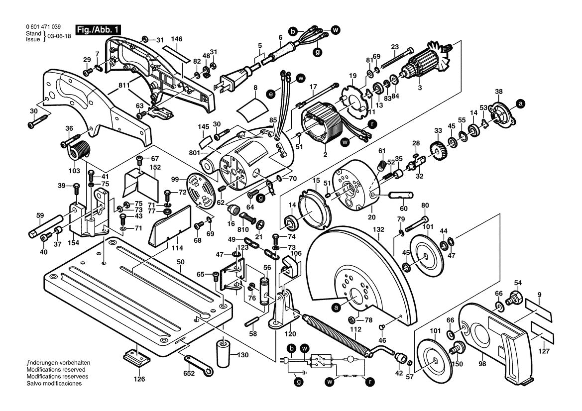 601471039 Bosch Saw Parts Diagram