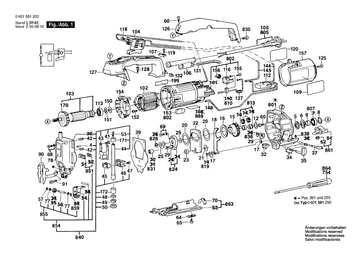 601581234 Bosch Jig Saw Parts Diagram