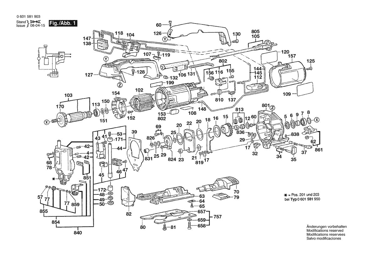 601581934 Bosch Jig Saw Parts Diagram