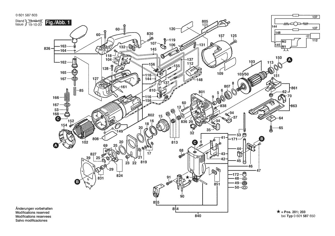 601587635 Bosch Jig Saw Parts Diagram