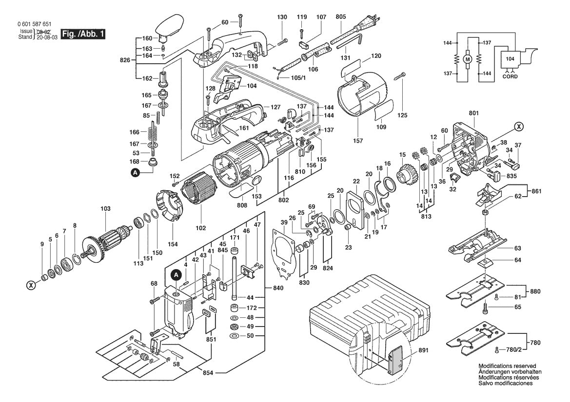 601587880 Bosch Jig Saw Parts Diagram