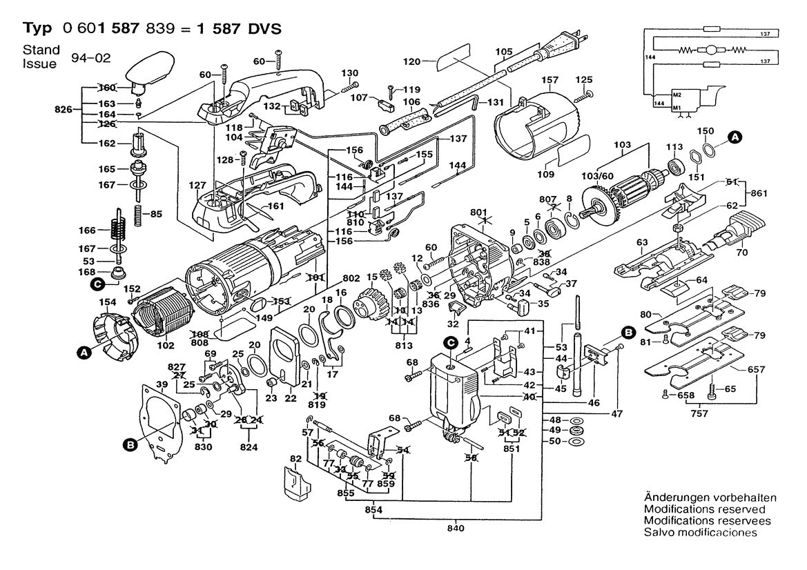 601587839 Bosch Jig Saw Parts Diagram