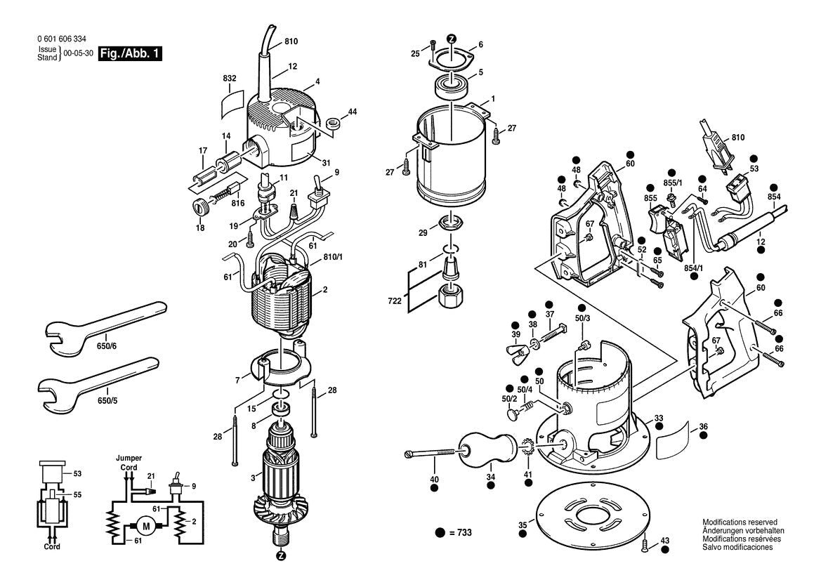 601606334 Bosch Router Parts Diagram