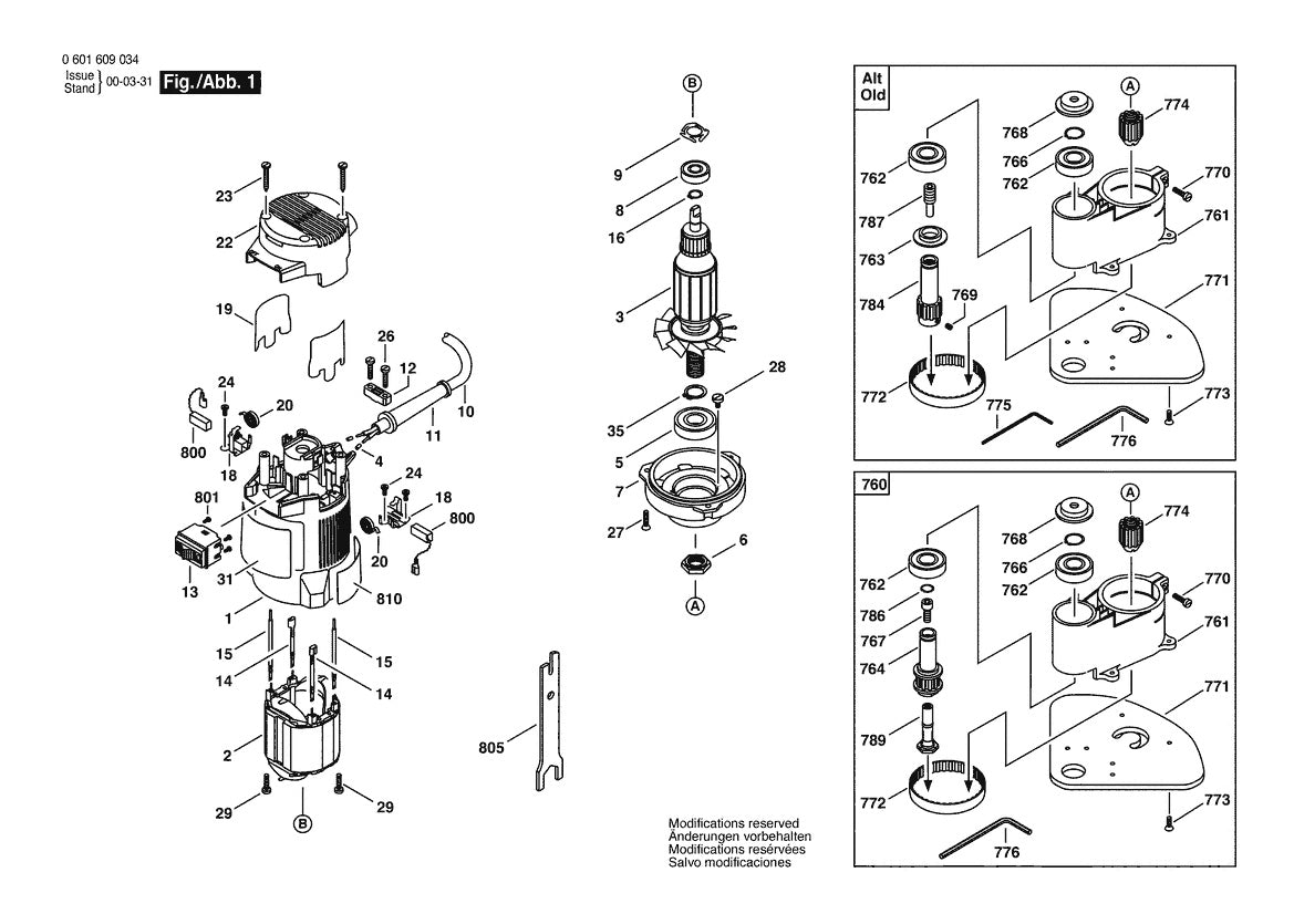 601609034 Bosch Laminate Trimmer Parts Diagram