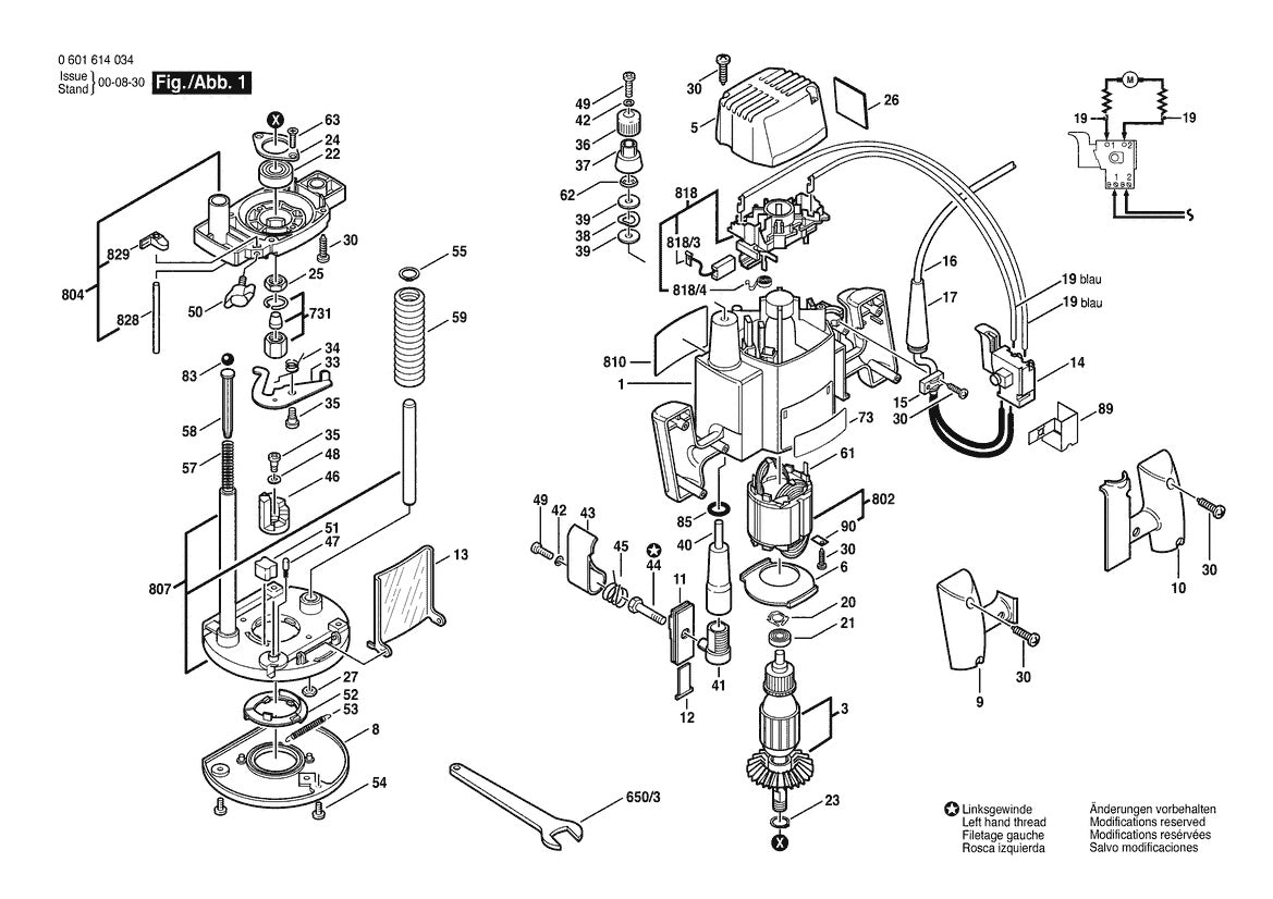 601614034 Bosch Router Parts Diagram