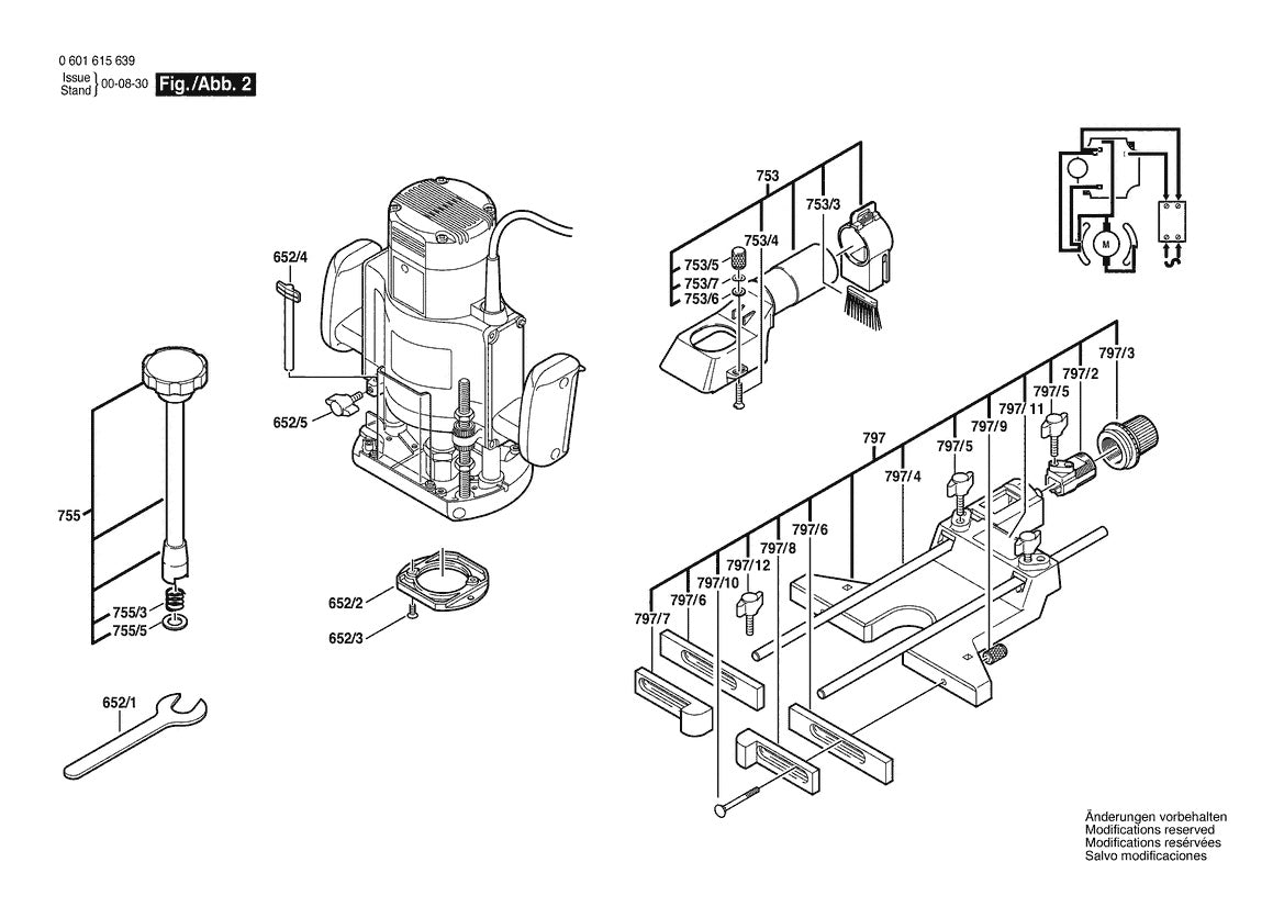 601615661 Bosch Router Parts Diagram