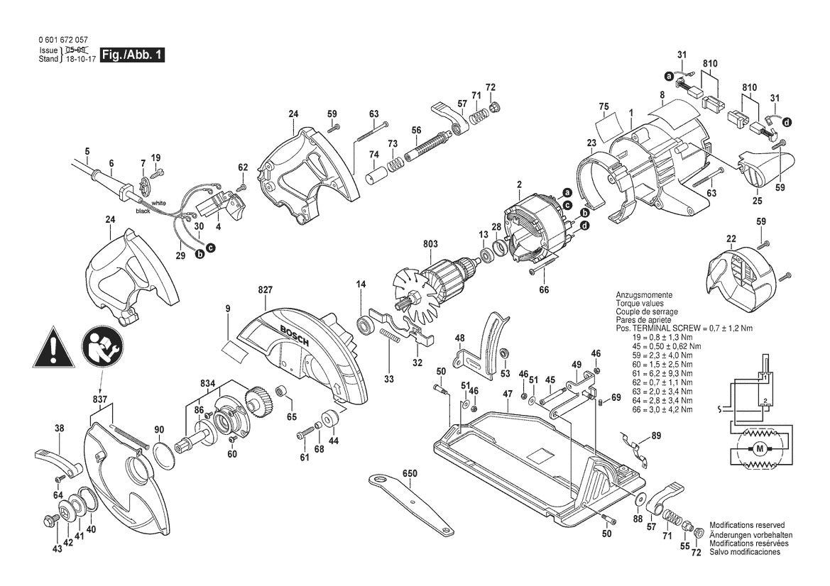 601672057 Bosch Circular Saw Parts Diagram