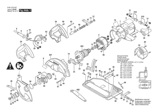 601672057 Bosch Circular Saw Parts Diagram