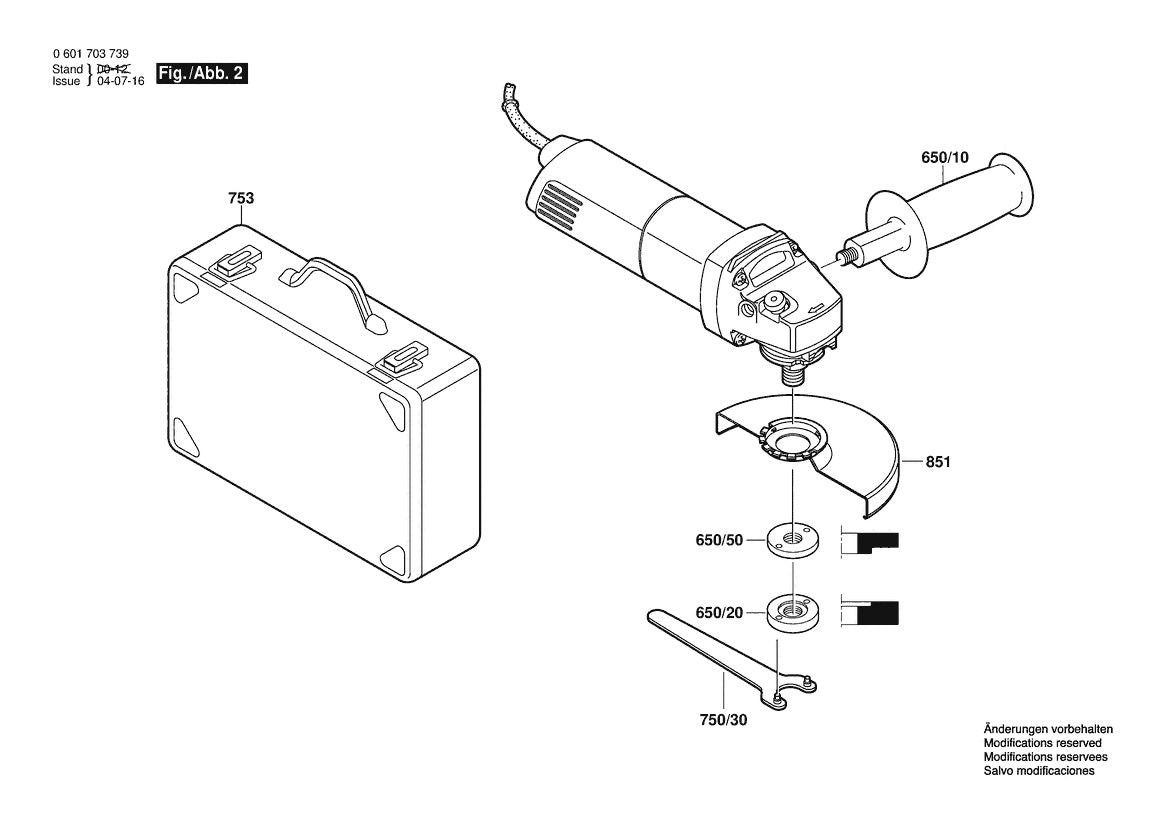 601703739 Bosch Grinder Parts Diagram