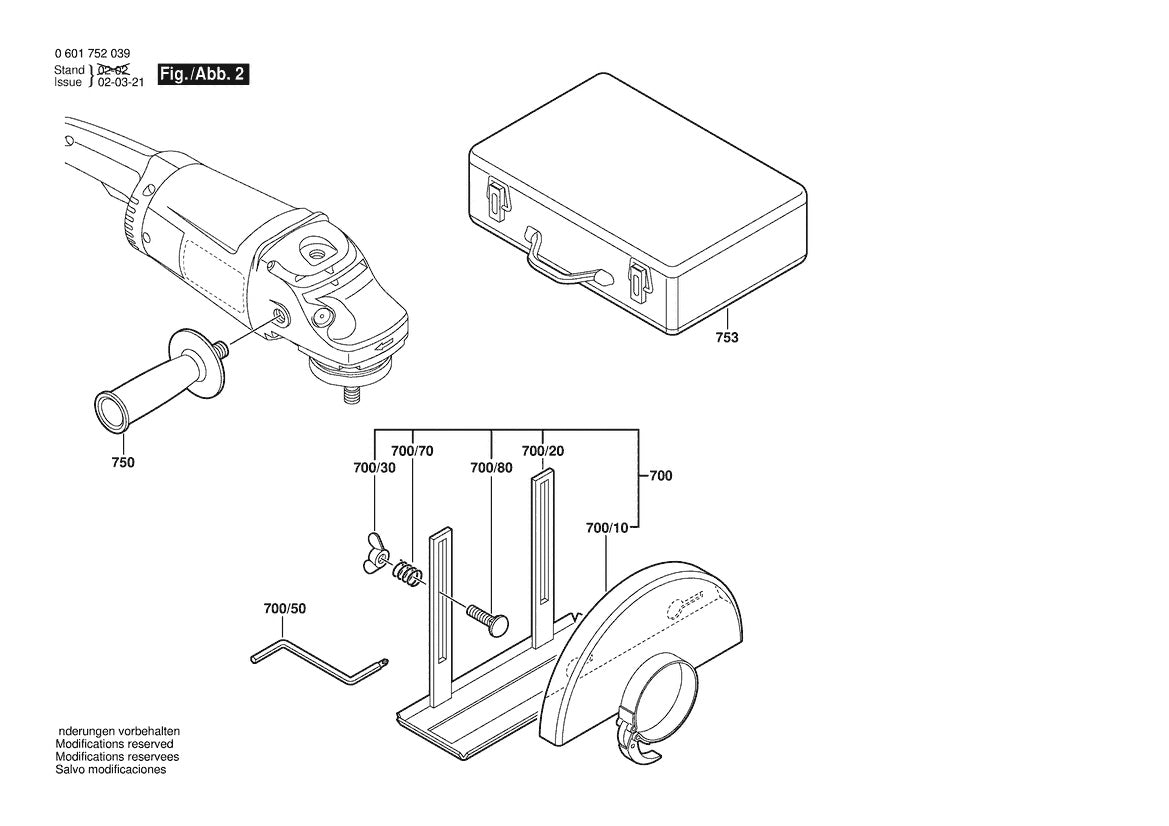 601752039 Bosch Grinder Parts Diagram