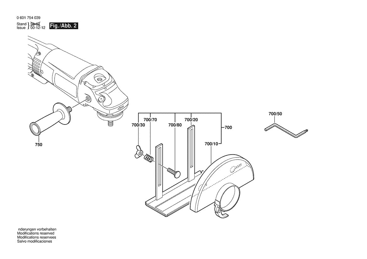 601754039 Bosch Grinder Parts Diagram