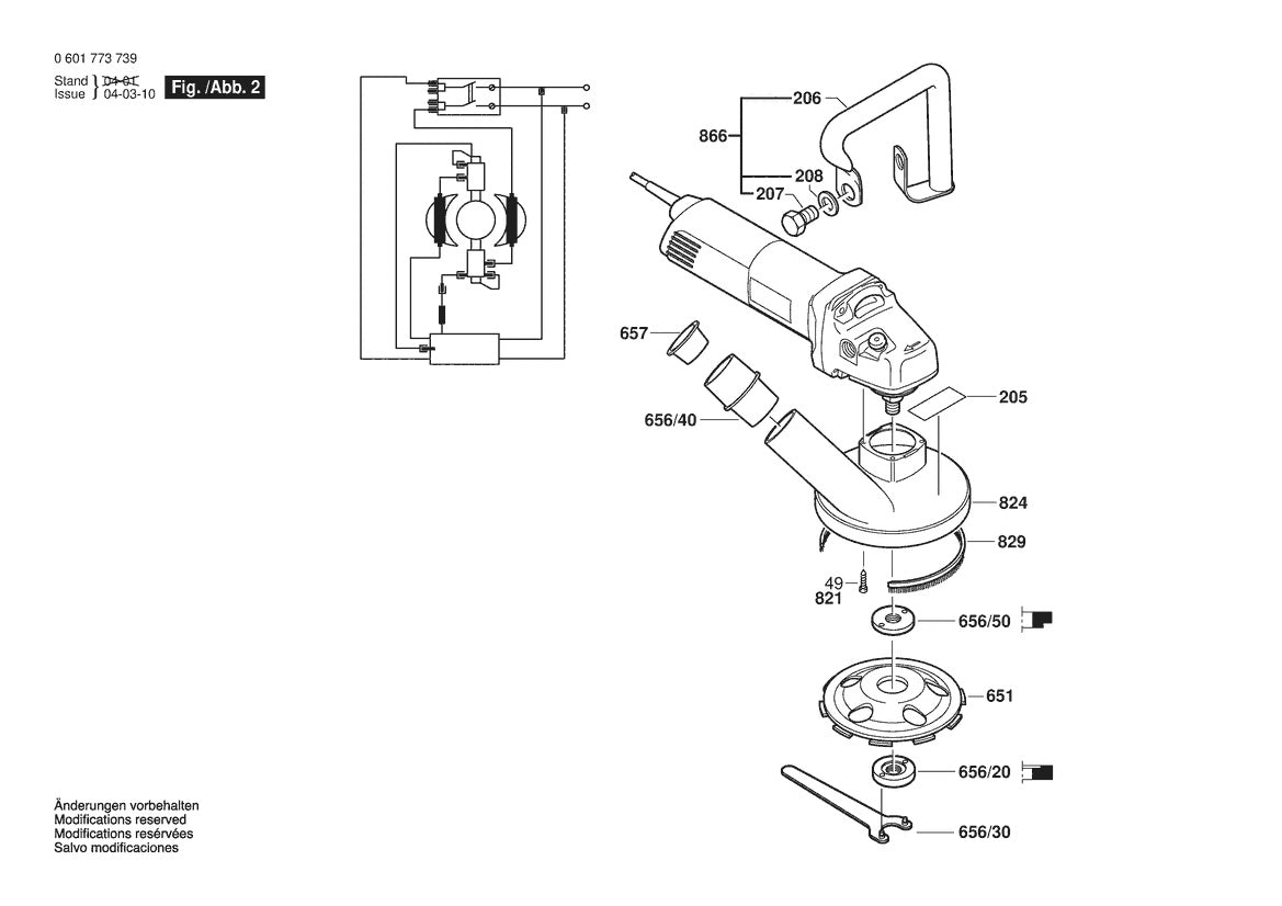 601773739 Bosch Grinder Parts Diagram