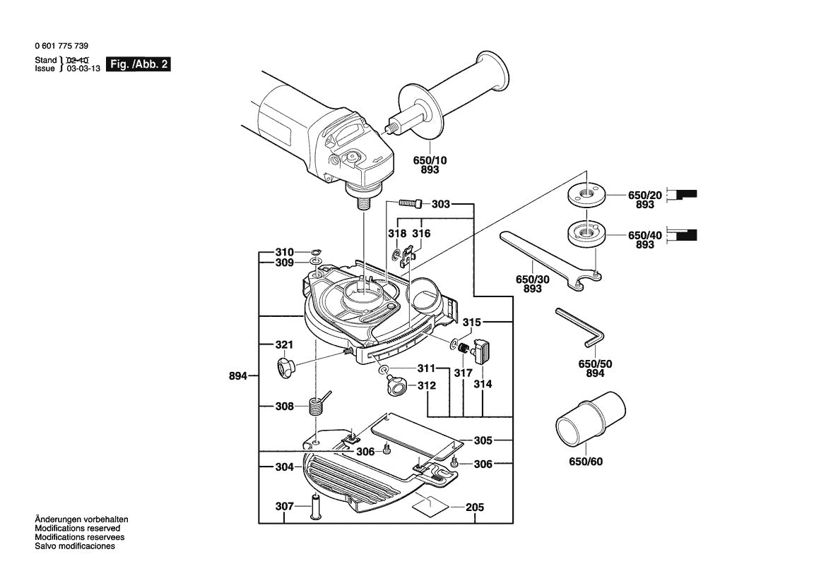 601775739 Bosch Grinder Parts Diagram