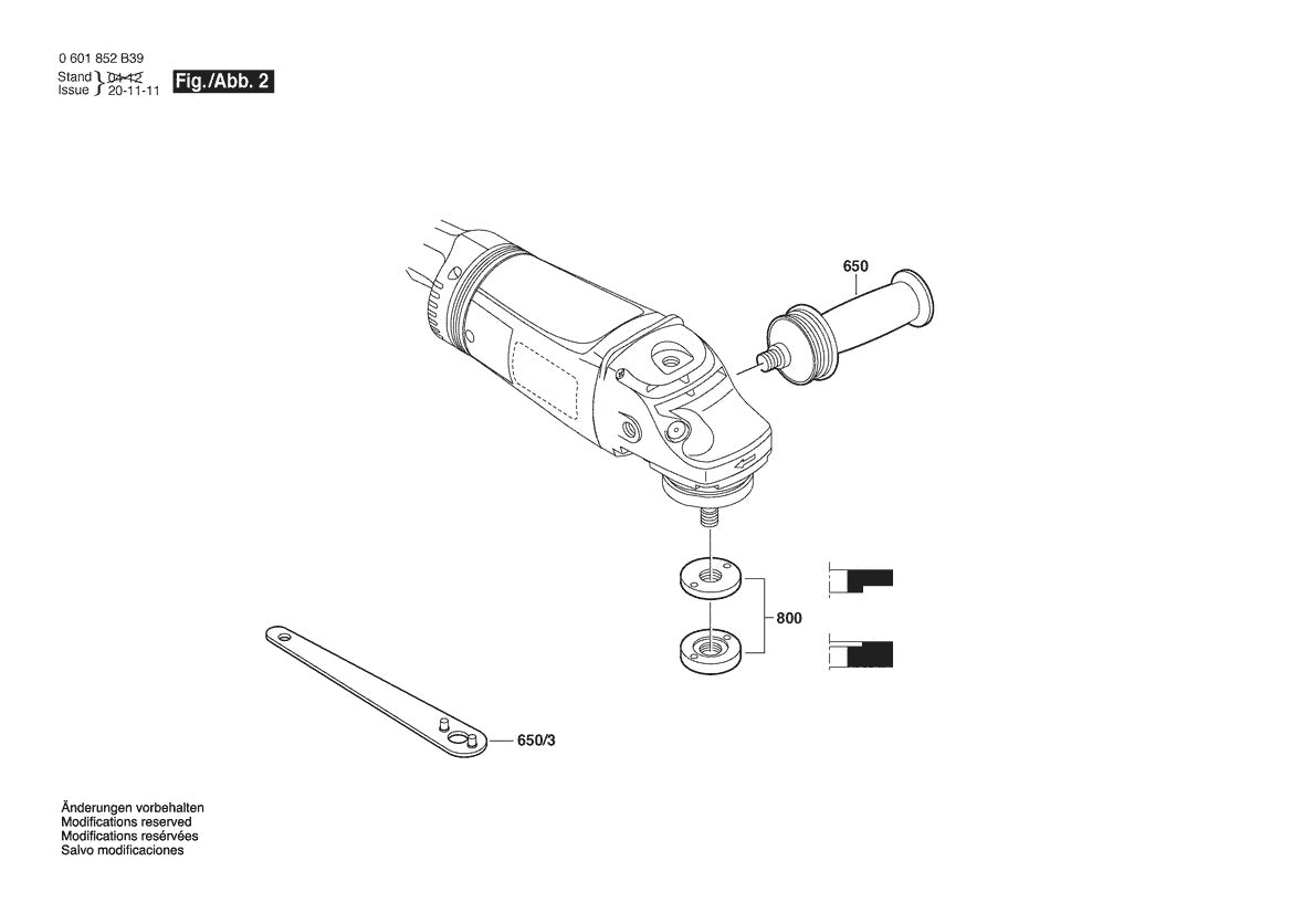 0601852B39 Bosch Grinder Parts Diagram
