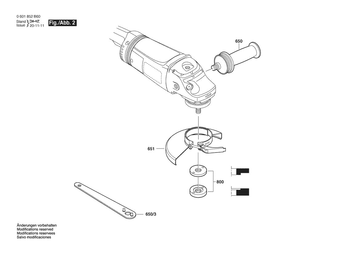 0601852B60 Bosch Grinder Parts Diagram