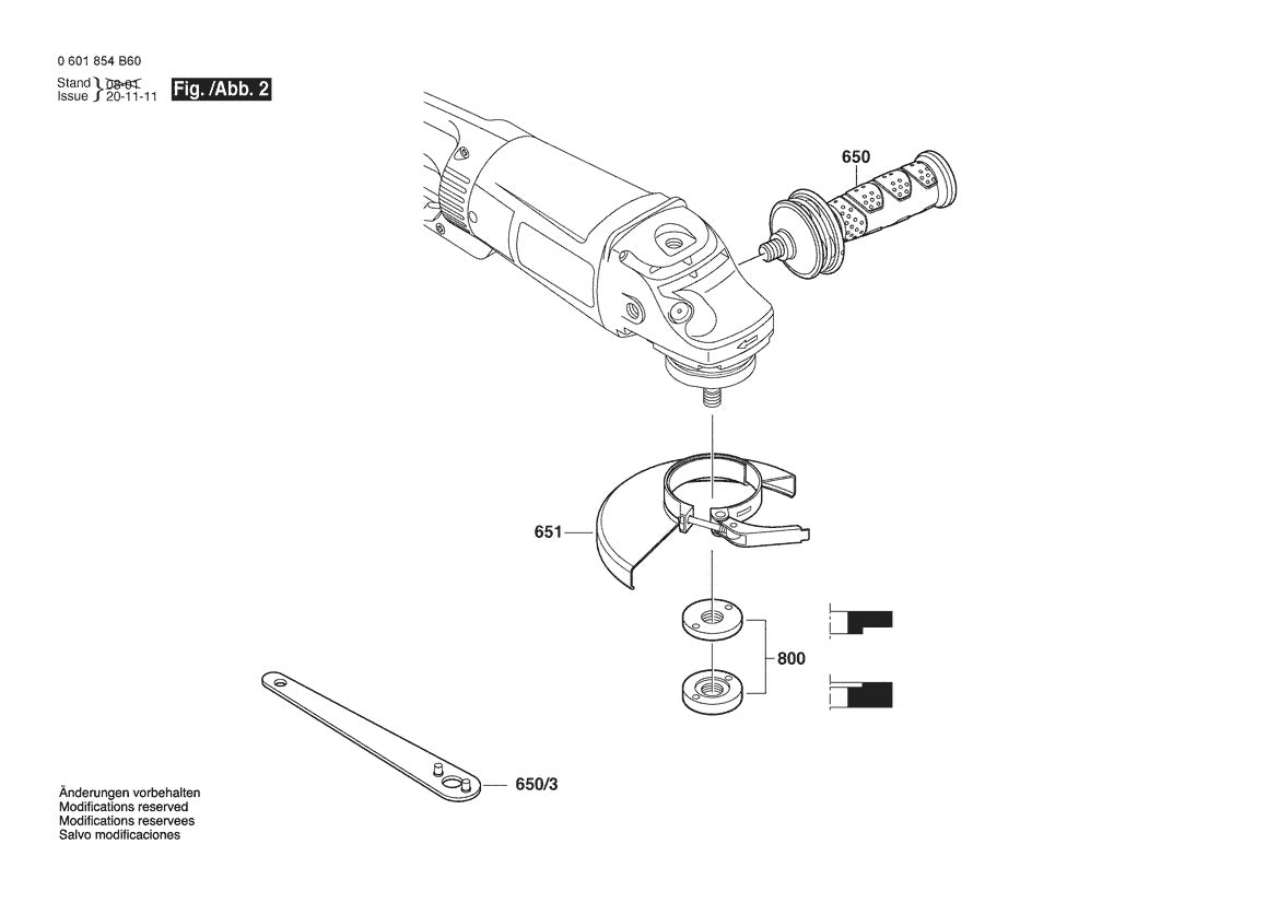0601854B60 Bosch Grinder Parts Diagram