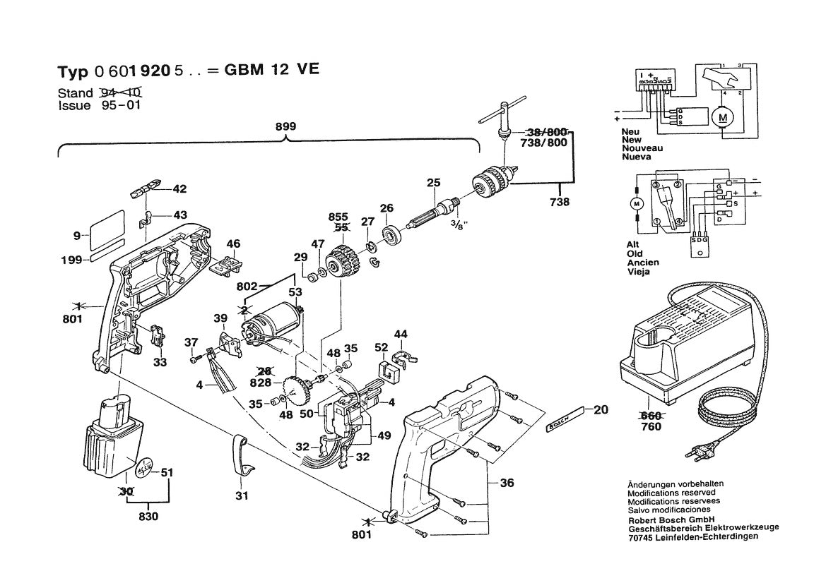 601920534 Bosch Cordless Drill Parts Diagram
