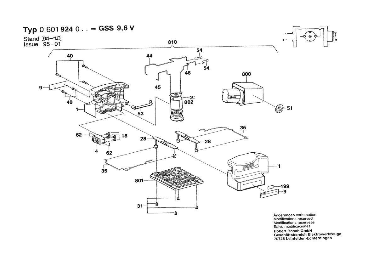 601924034 Bosch Sander Parts Diagram