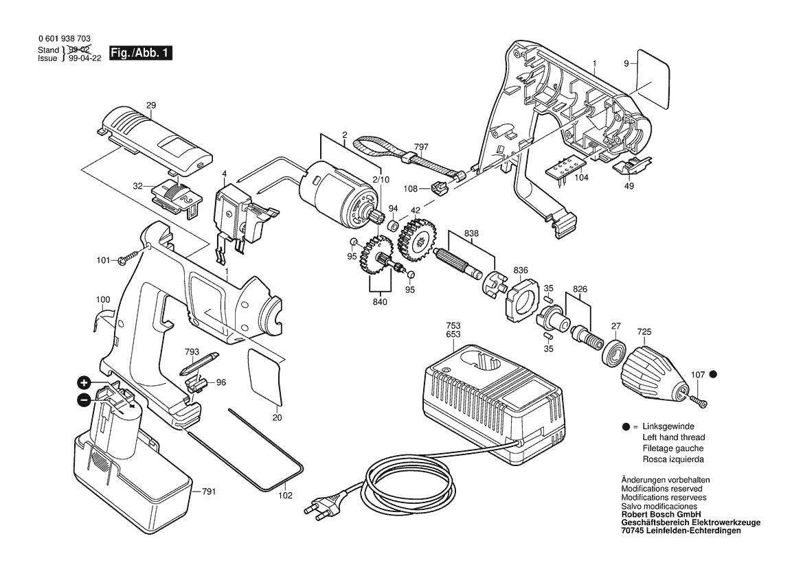 06019387B5 Bosch Cordless Drill Parts Diagram