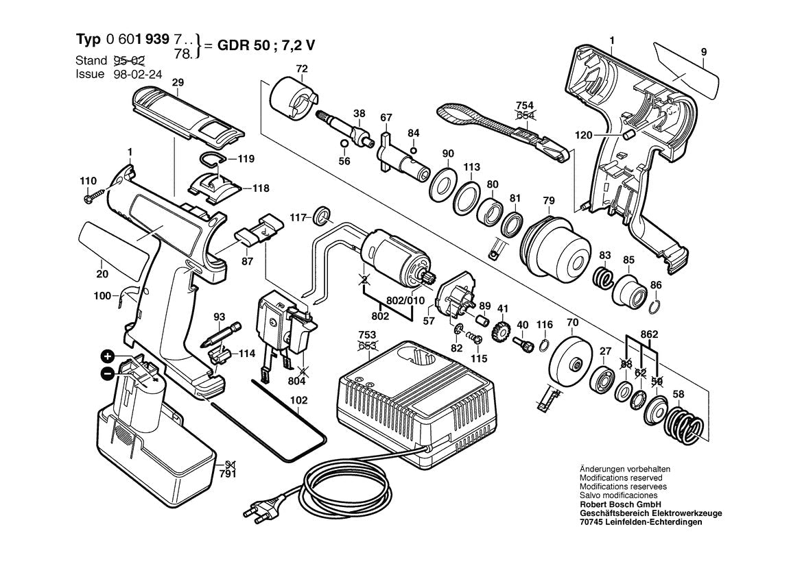 601939787 Bosch Impact Wrench Parts Diagram