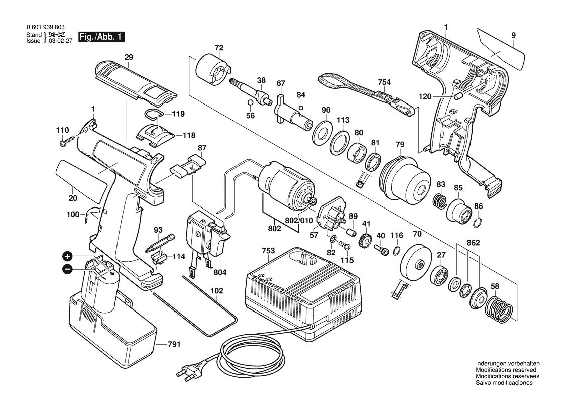 601939839 Bosch Cordless Drill Parts Diagram