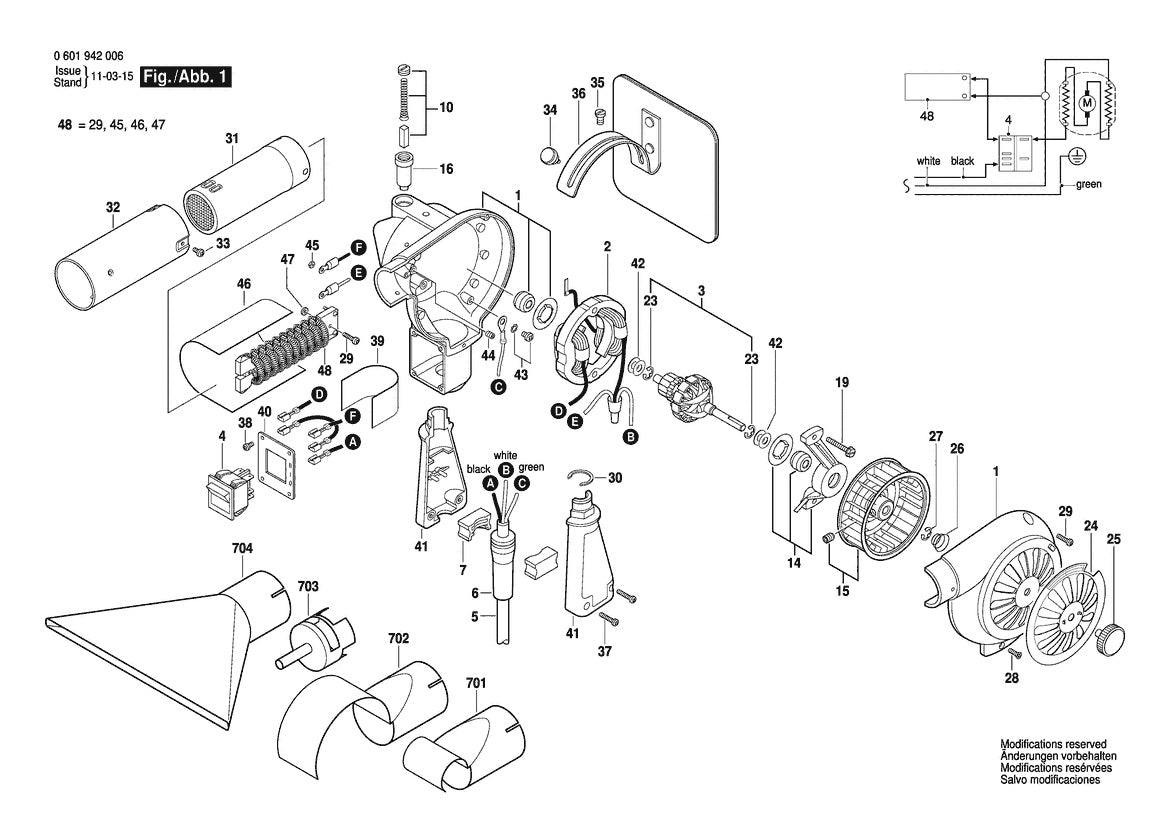 601942006 Bosch Heat Gun Parts Diagram