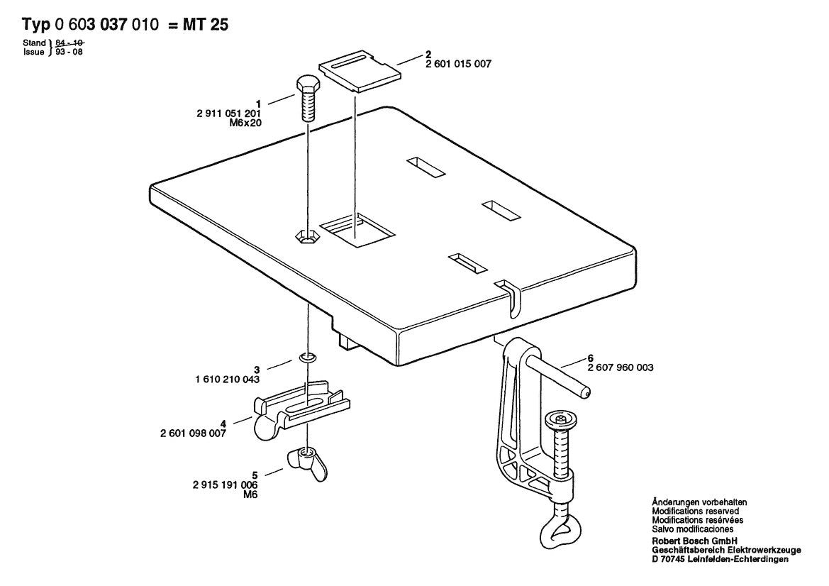 603037010 Bosch Saw Parts Diagram