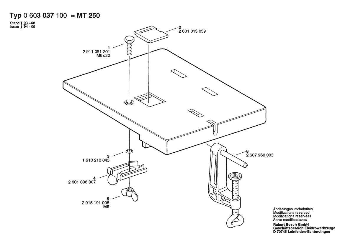 603037100 Bosch Table Saw Parts Diagram