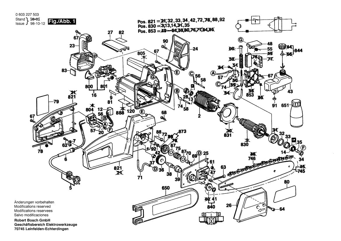 603227539 Bosch Saw Parts Diagram