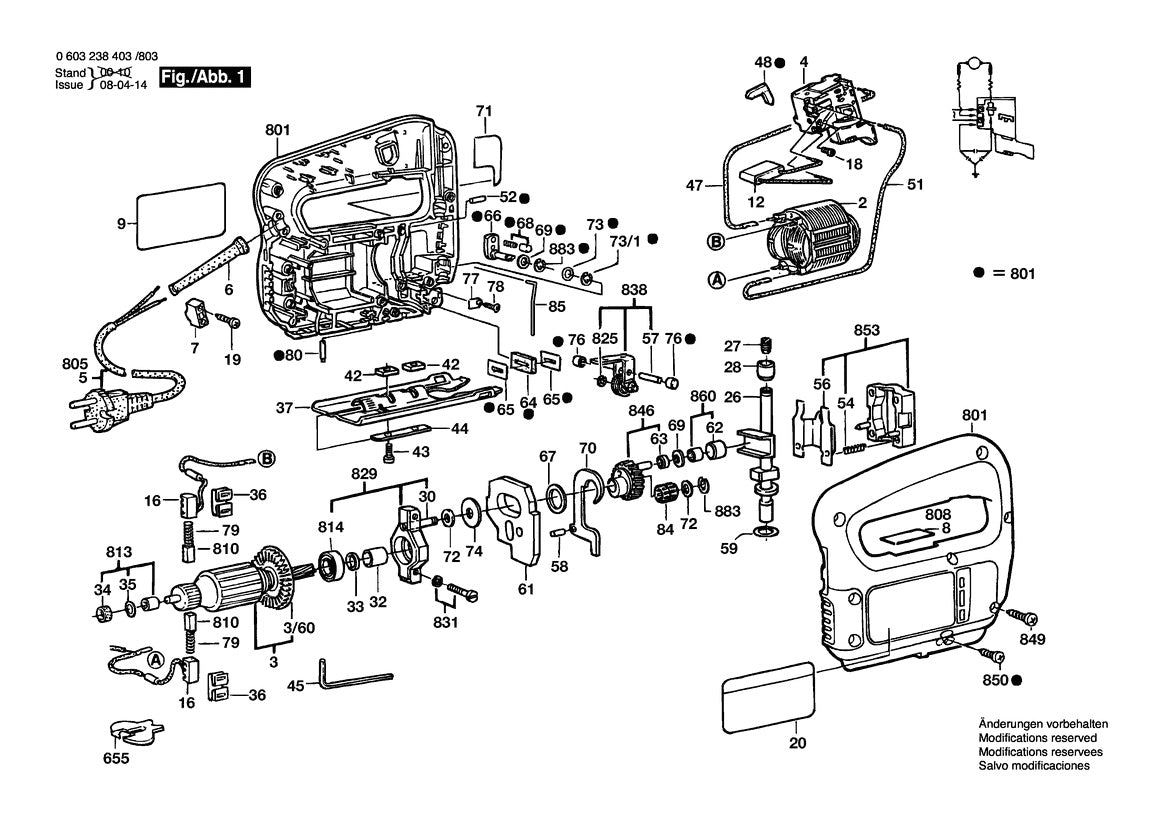 603238439 Bosch Jig Saw Parts Diagram