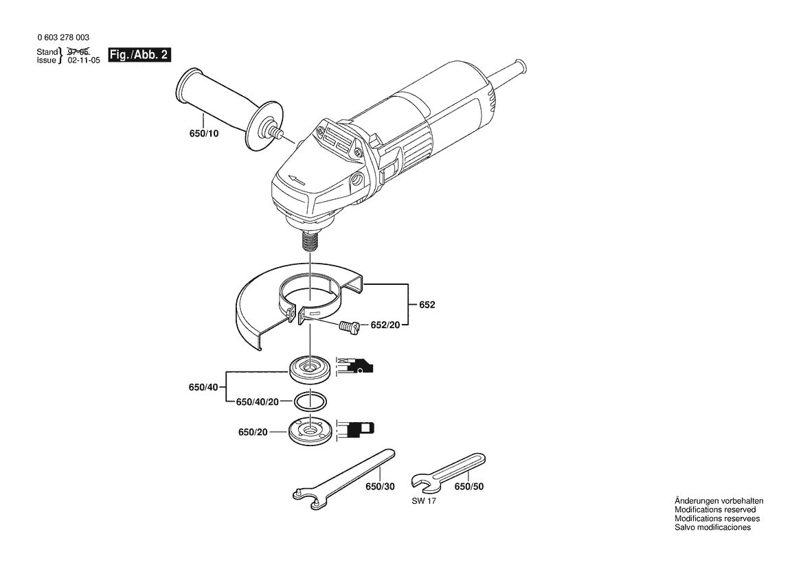 603278039 Bosch Grinder Parts Diagram