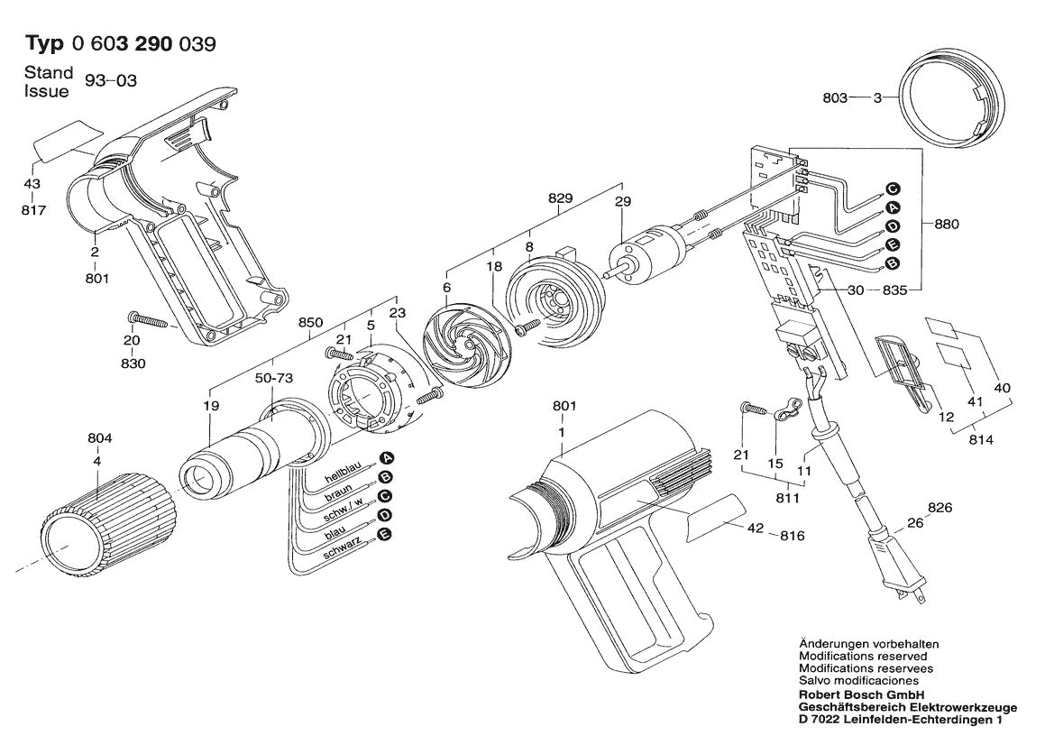 603290039 Bosch Heat Gun Parts Diagram