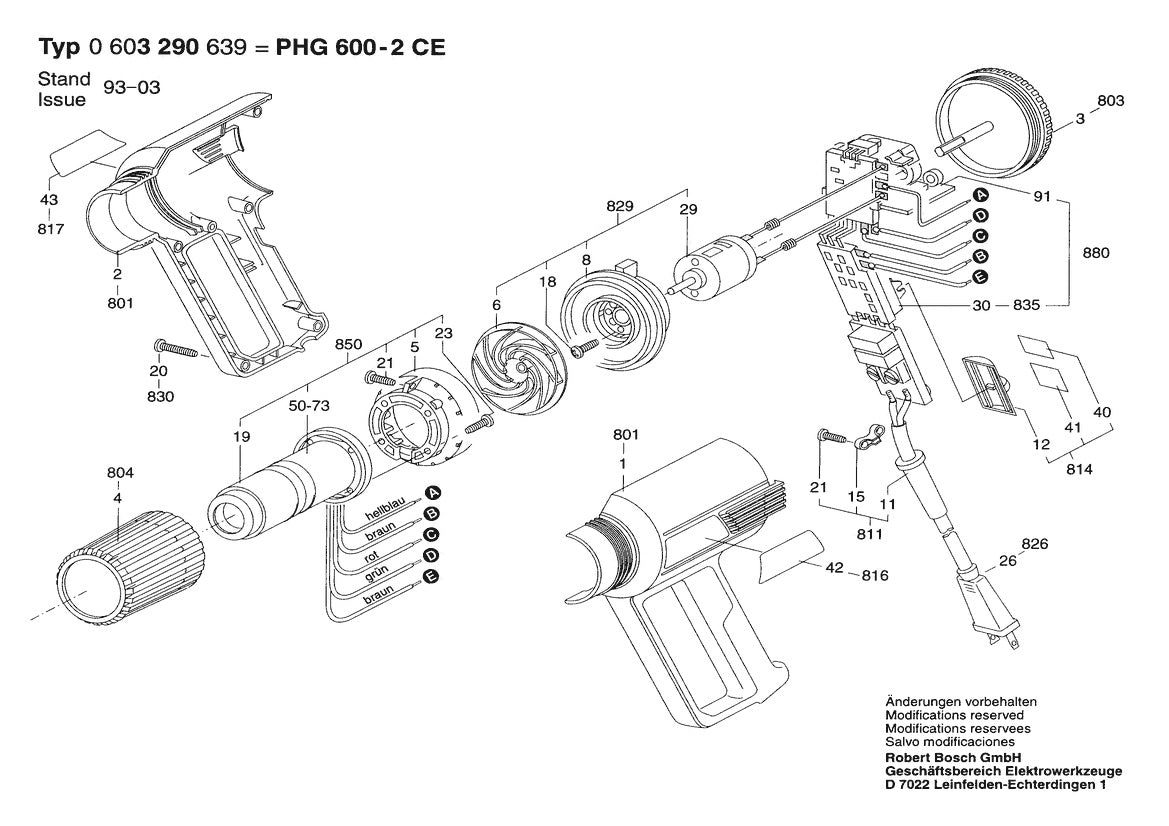 603290639 Bosch Heat Gun Parts Diagram