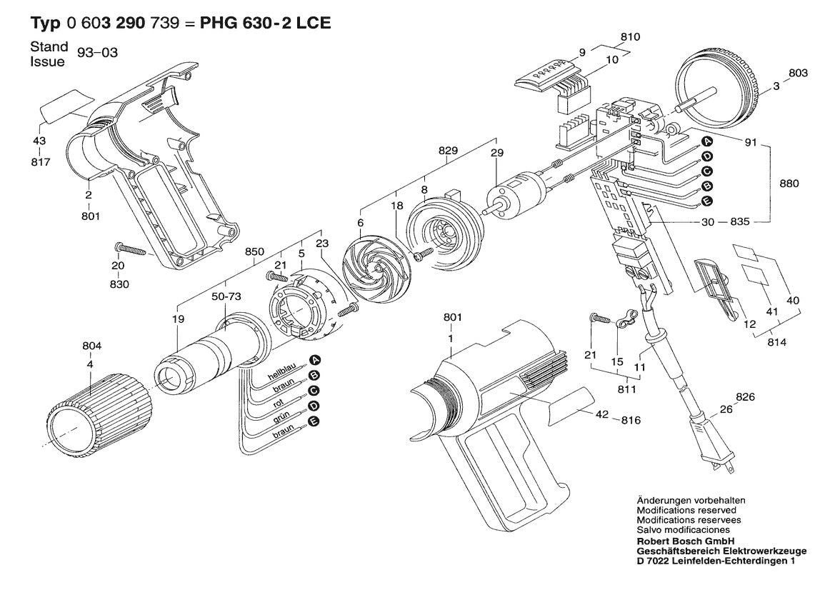 603290739 Bosch Heat Gun Parts Diagram