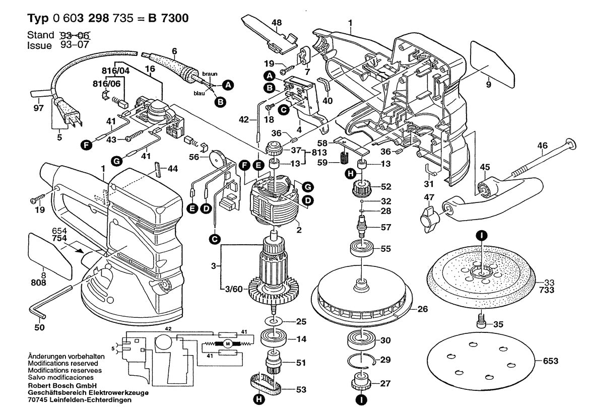 603298735 Bosch Sander Parts Diagram